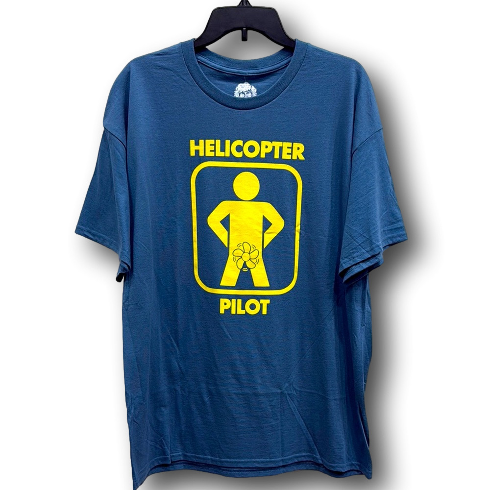 Funny Helicopter Pilot Graphic T-Shirt - Size Extra Large XL - NWT